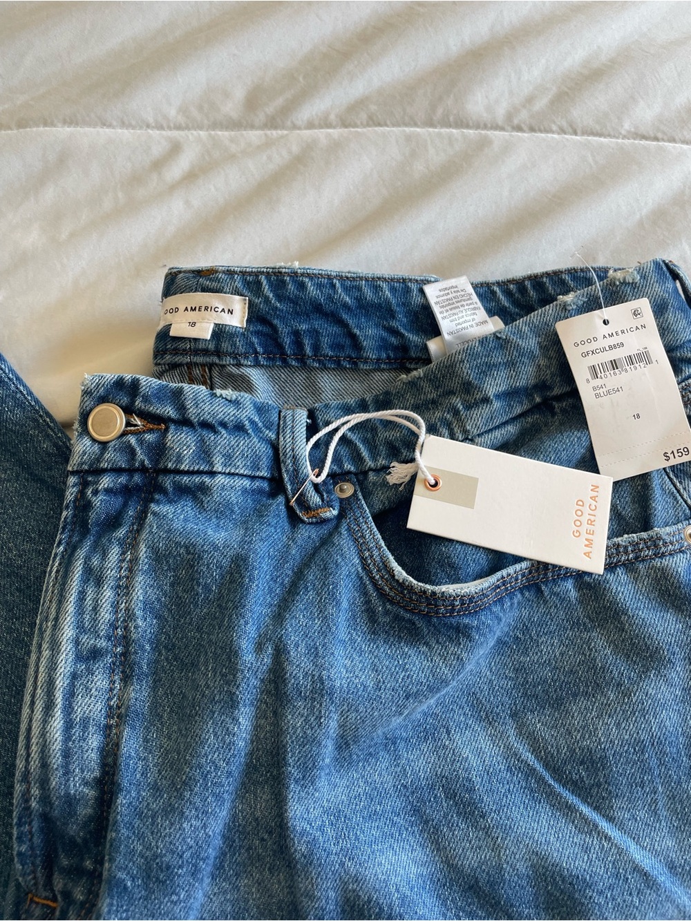 Good American Relaxed Fit Women's Denim Jeans - Blue Wash - Picture 2 of 4